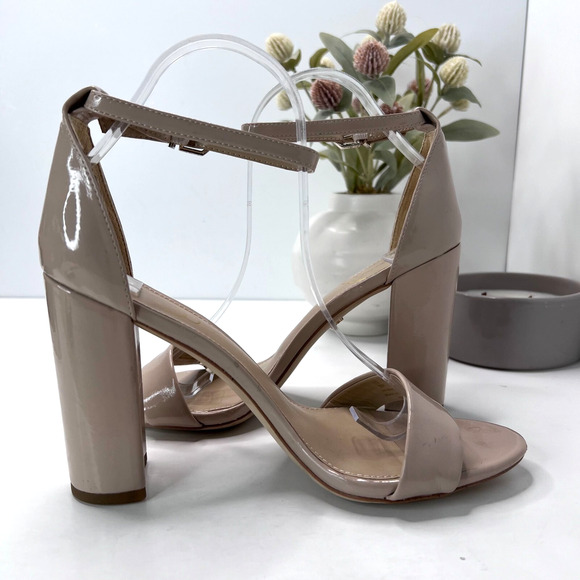 Sam Edelman Yaro Ankle Strap Block Heel Sandal Buckle Beige Women's 9 M - Picture 7 of 10